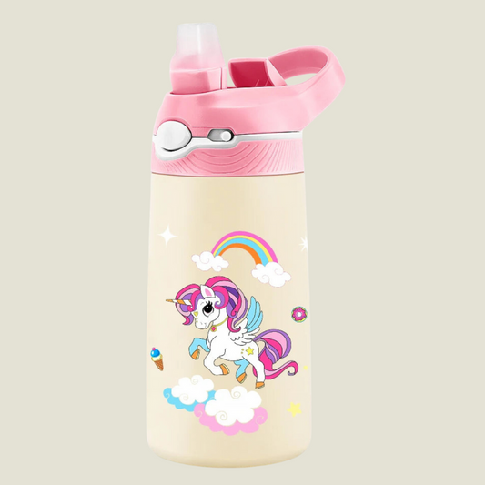 Playful Trek Stainless Steel Kids Water Bottle