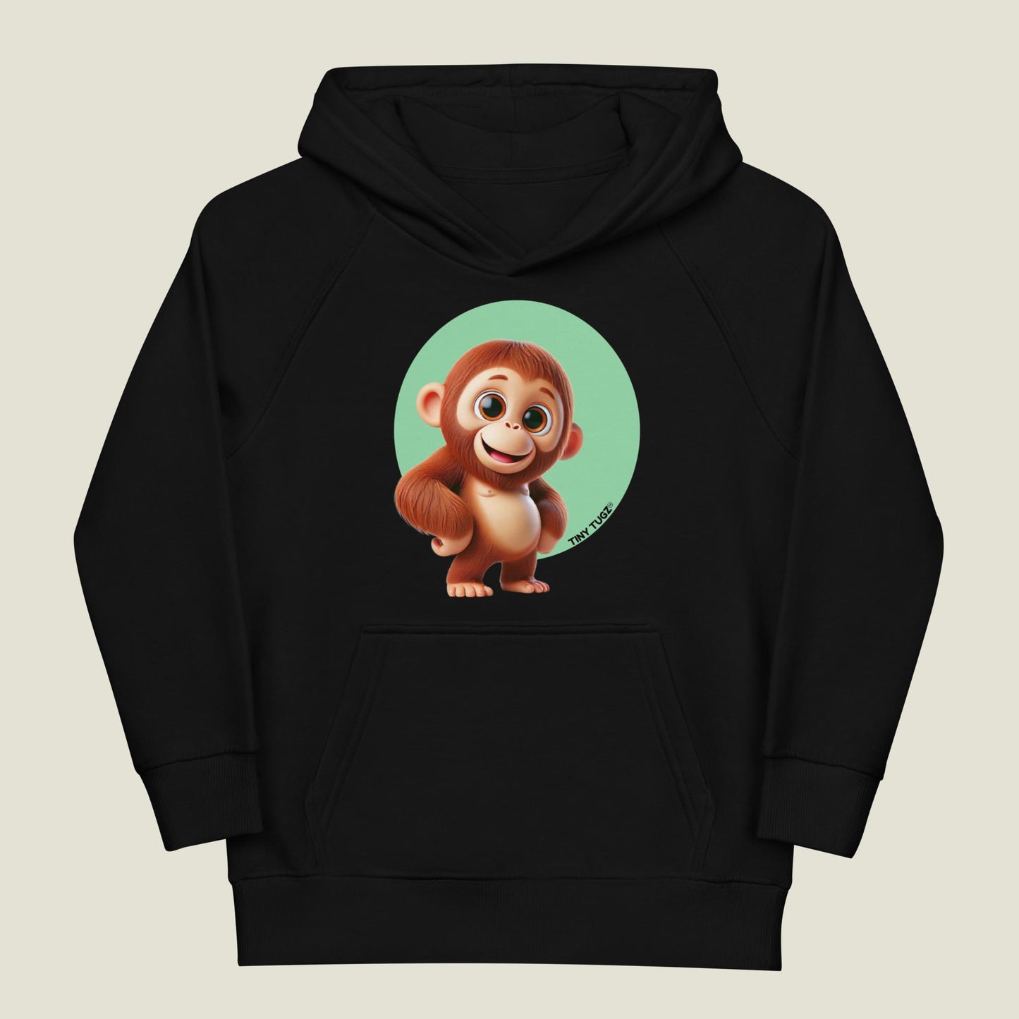 Swing-Ready Orangutan Kids Organic Cotton Hoodie