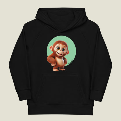 Swing-Ready Orangutan Kids Organic Cotton Hoodie