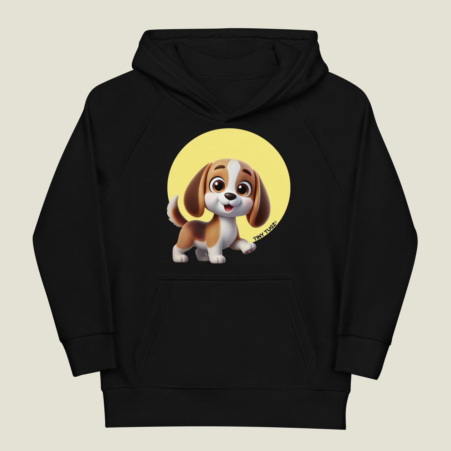 Tail-Wagging Beagle Kids Organic Cotton Hoodie