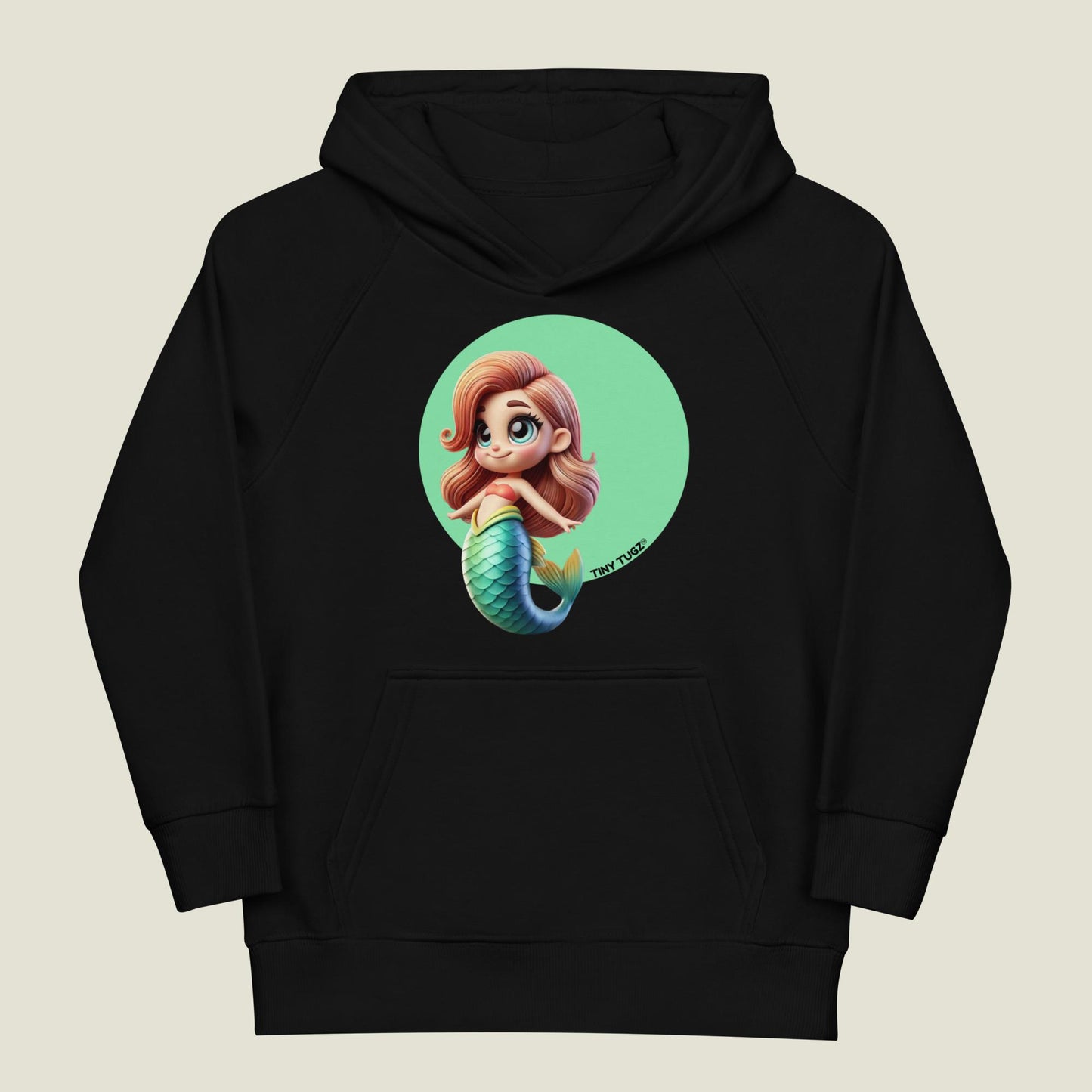 Sea-Sparkle Mermaid Kids Organic Cotton Hoodie