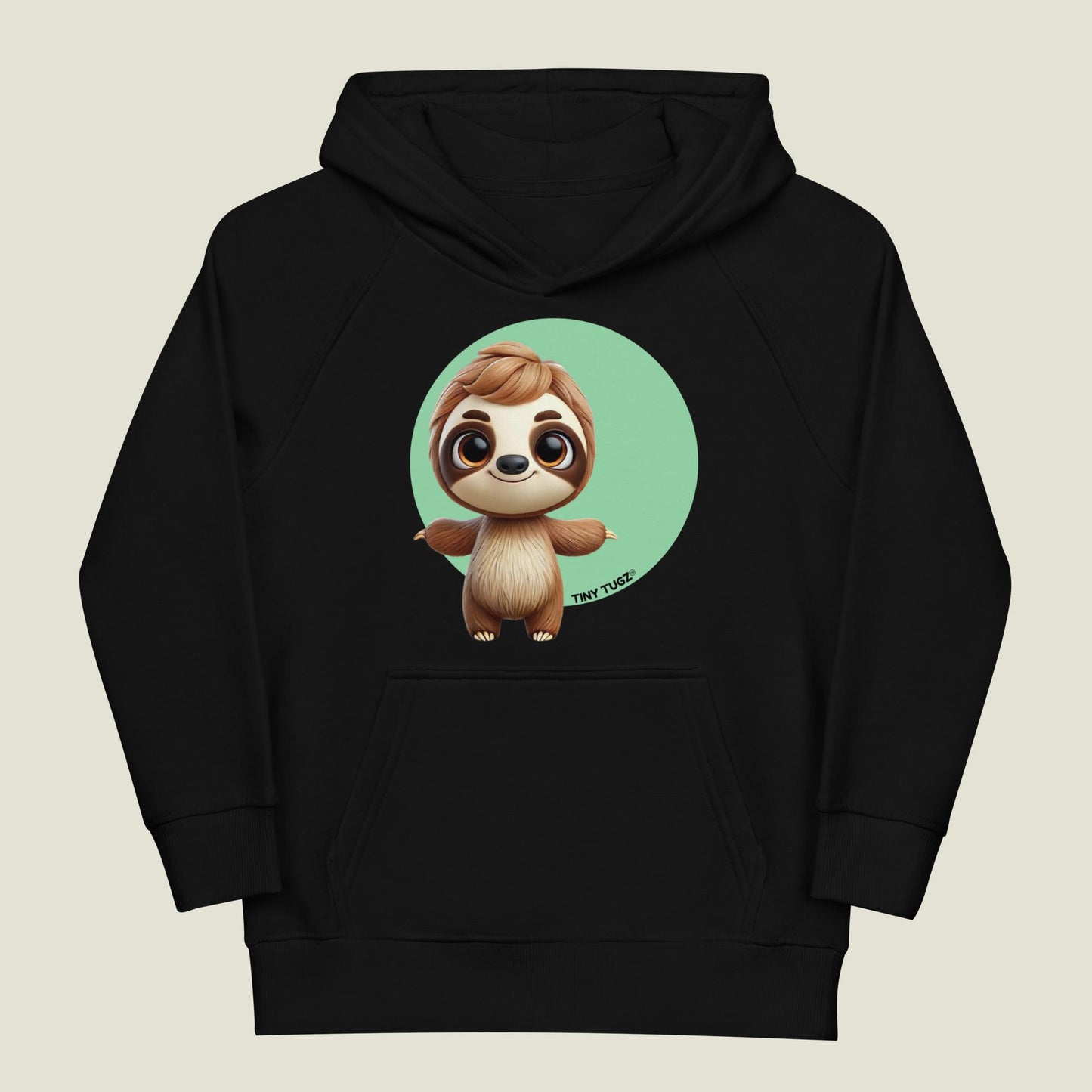 Slow-and-Steady Sloth Kids Organic Cotton Hoodie