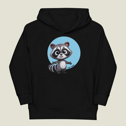 Mischief-Maker Raccoon Kids Organic Cotton Hoodie