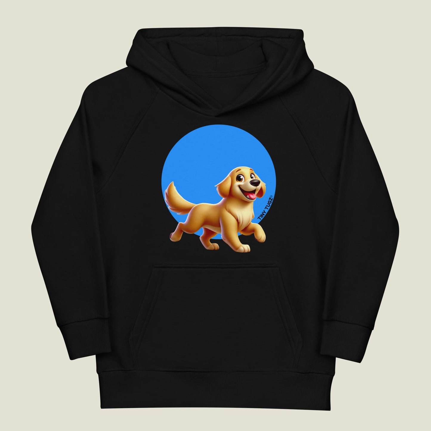 Friendly-Fur Golden Retriever Kids Organic Cotton Hoodie