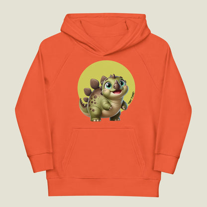 Spike-Tastic Stegosaurus Kids Organic Cotton Hoodie