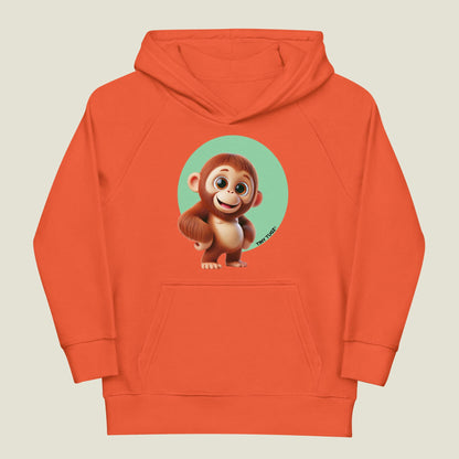 Swing-Ready Orangutan Kids Organic Cotton Hoodie