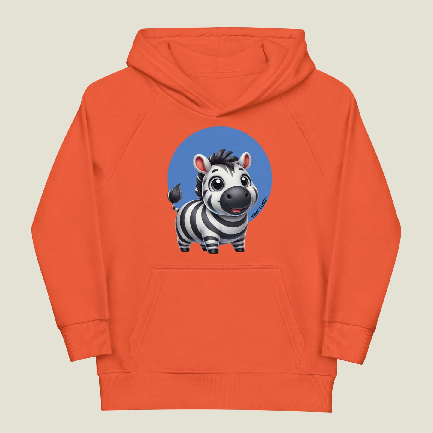 Bold-Stripes Zebra Kids Organic Cotton Hoodie