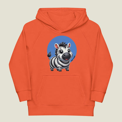 Bold-Stripes Zebra Kids Organic Cotton Hoodie