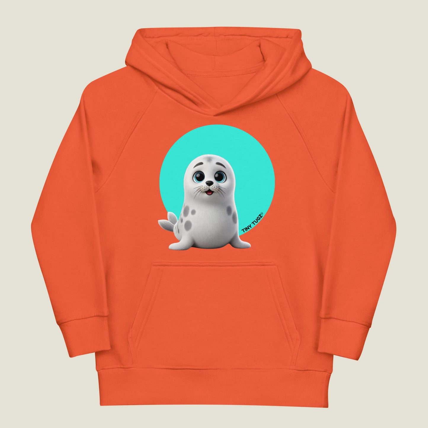 Arctic-Play Harp Seal Kids Organic Cotton Hoodie