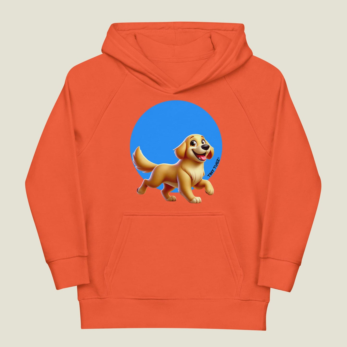 Friendly-Fur Golden Retriever Kids Organic Cotton Hoodie