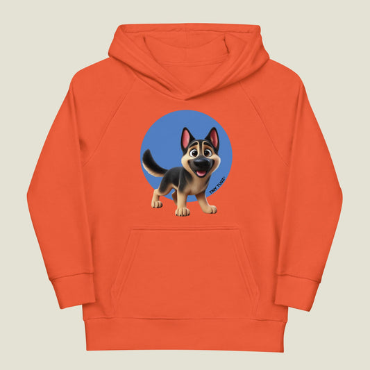 Brave-Heart German Shepherd Kids Organic Cotton Hoodie