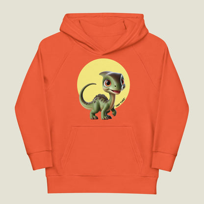 Long-Crest Parasaurolophus Kids Organic Cotton Hoodie