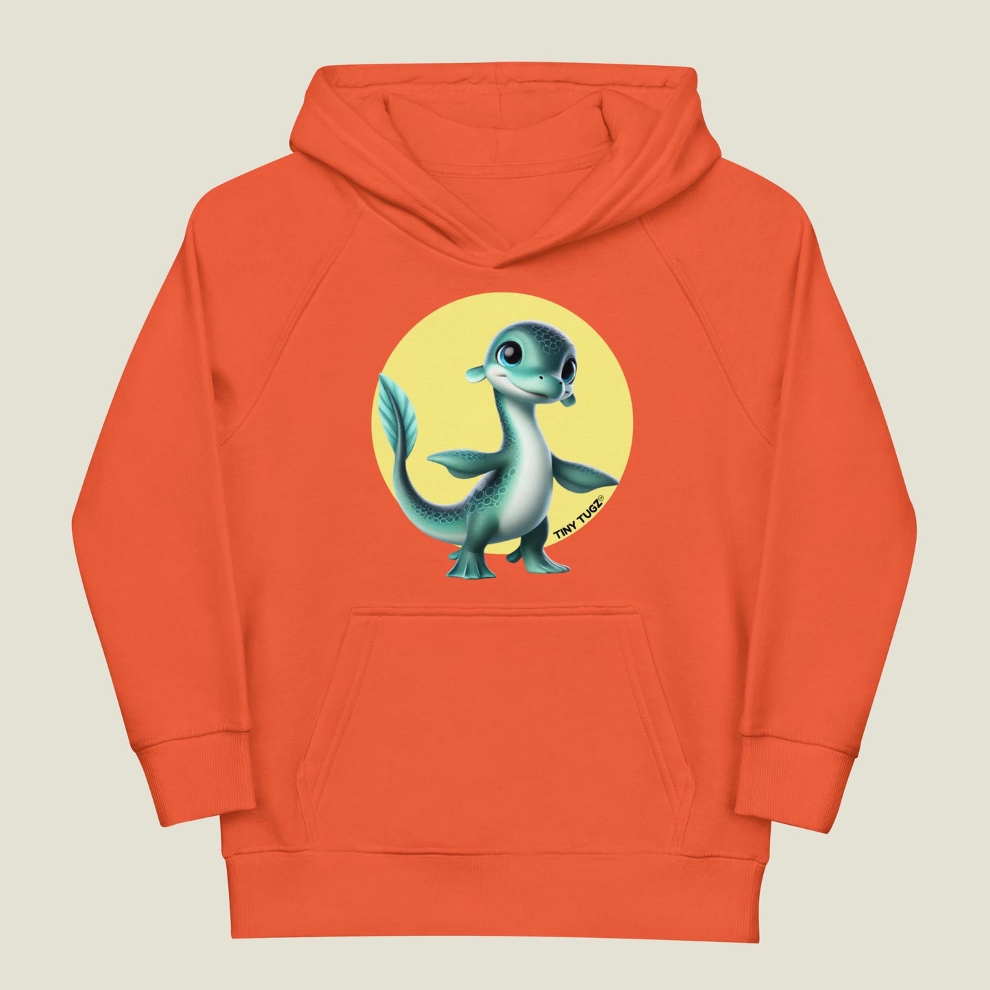 Deep-Dive Elasmosaurus Kids Organic Cotton Hoodie