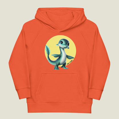 Deep-Dive Elasmosaurus Kids Organic Cotton Hoodie