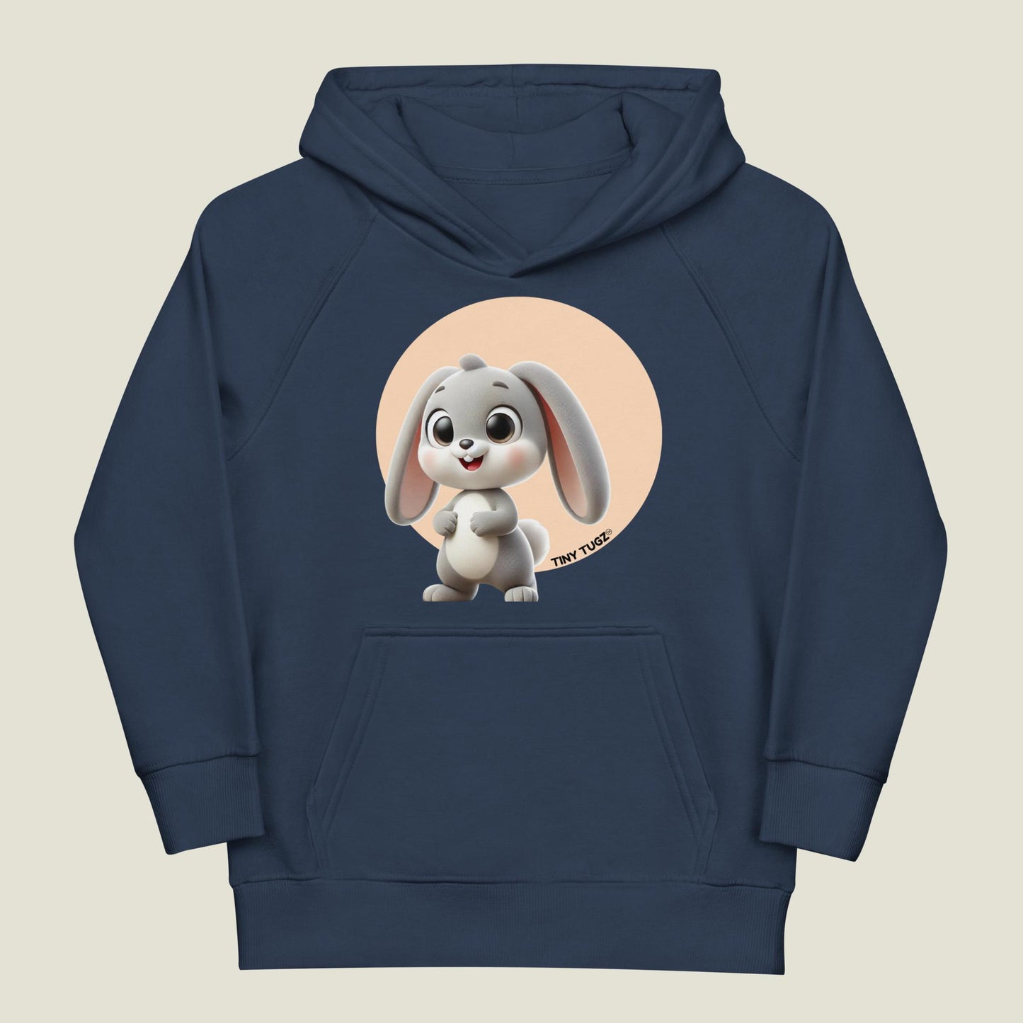 Hop-Happy Bunny Kids Organic Cotton Hoodie