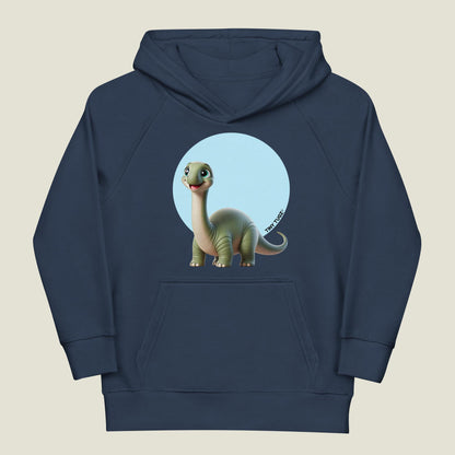 Sky-High Brachiosaurus Kids Organic Cotton Hoodie