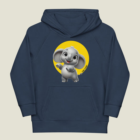 Trunk-Tastic Elephant Kids Organic Cotton Hoodie