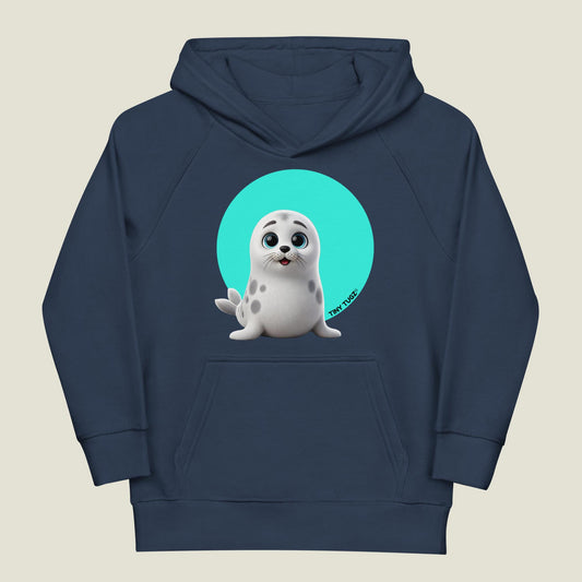 Arctic-Play Harp Seal Kids Organic Cotton Hoodie