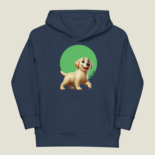 Adventure-Ready Labrador Retriever Kids Organic Cotton Hoodie