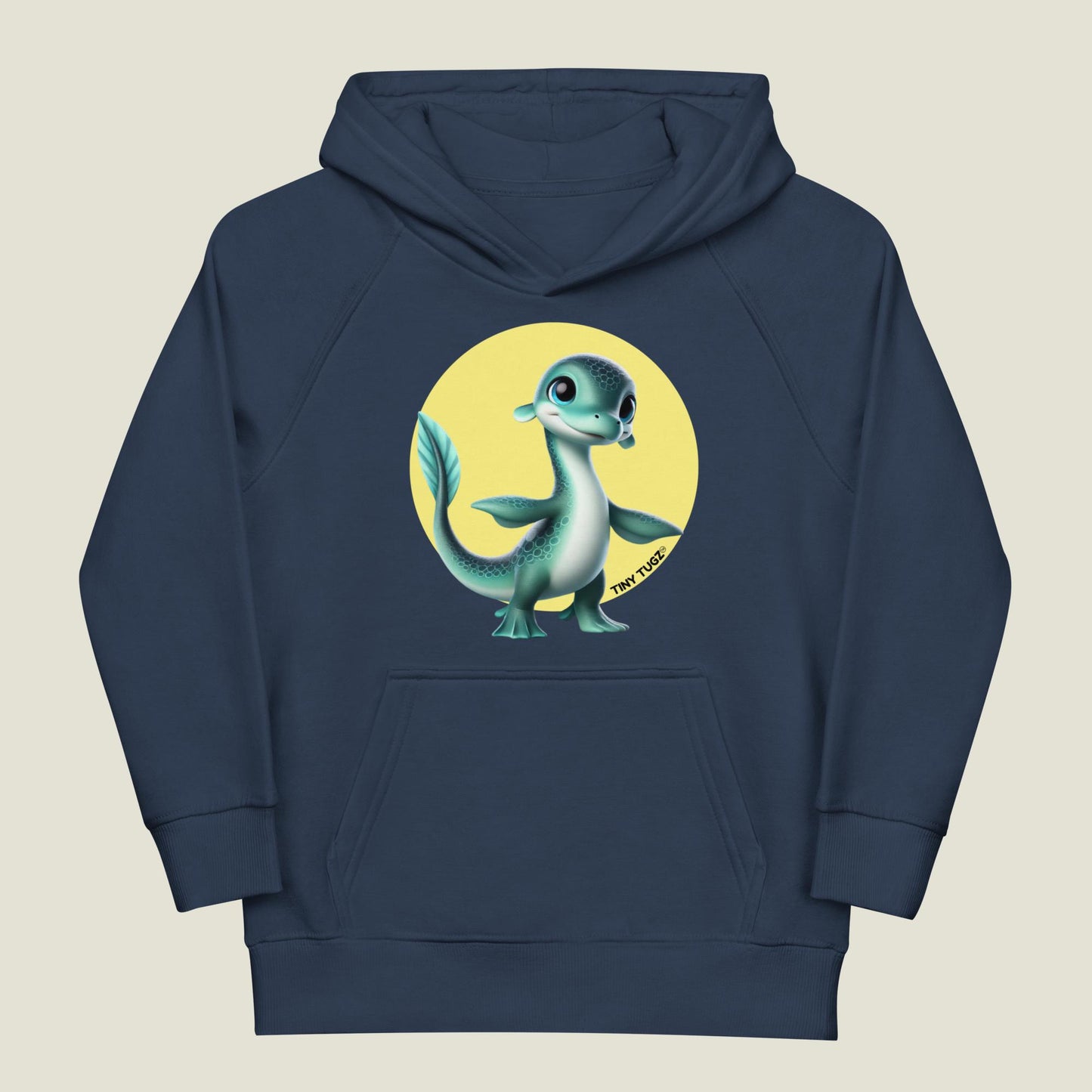 Deep-Dive Elasmosaurus Kids Organic Cotton Hoodie