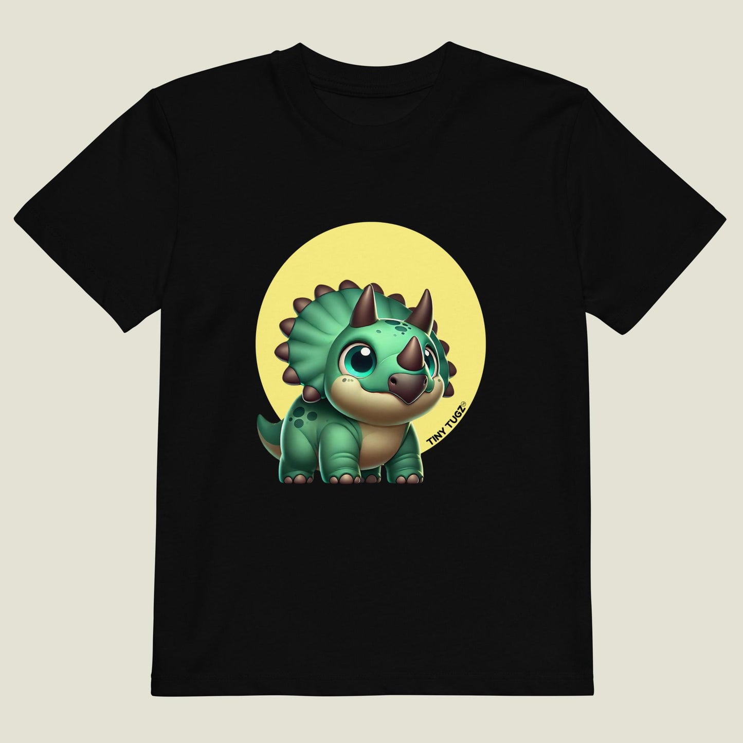 Triple-Horn Triceratops Kids Organic Cotton T-shirt