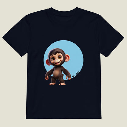 Tree-Swinging Chimpanzee Organic Cotton T-shirt