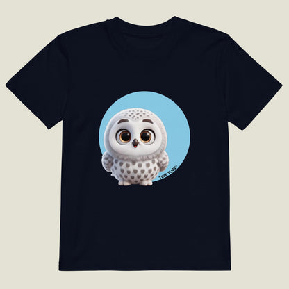 Winter-Wise Snowy Owl Organic Cotton T-shirt