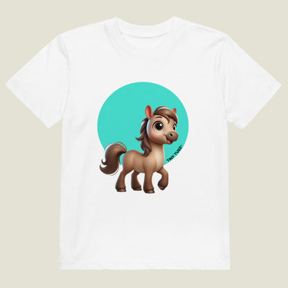 Gallop-Ready Horse Kids Organic Cotton T-shirt