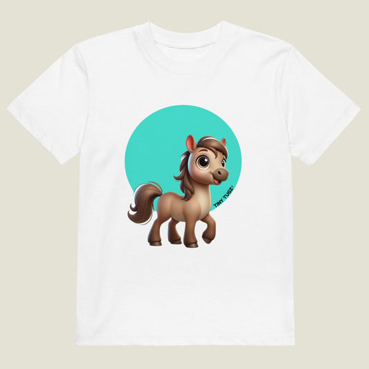 Gallop-Ready Horse Kids Organic Cotton T-shirt